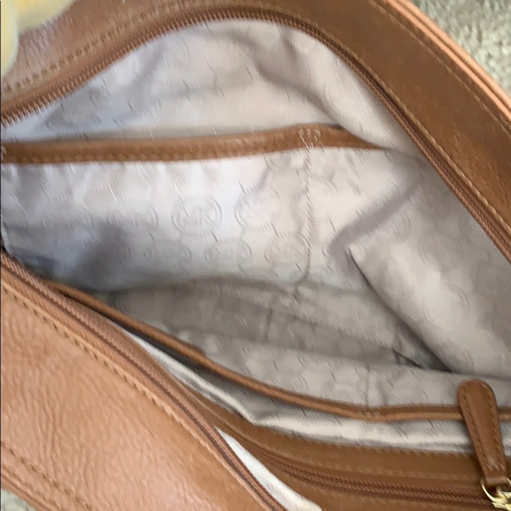 Michael Kors Brown Gold Leather Shoulder Bag - Picture 3 of 3